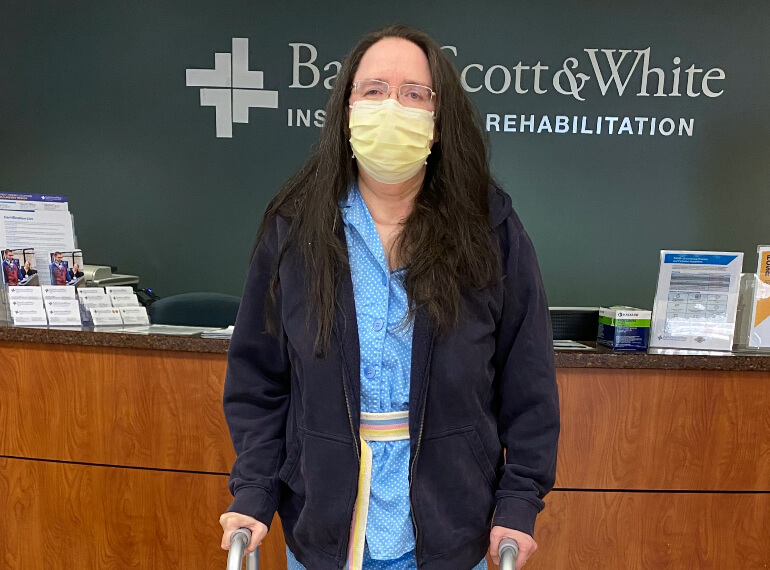 Nancy Schultz after rehabilitation