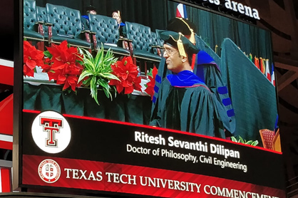 Ritesh Dilipan at graduation.
